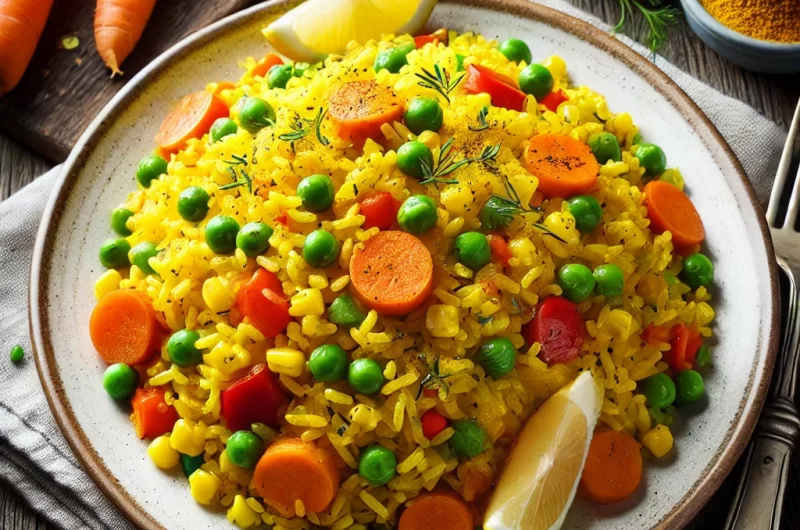 Homemade Golden Vegetable Rice: No More Packets