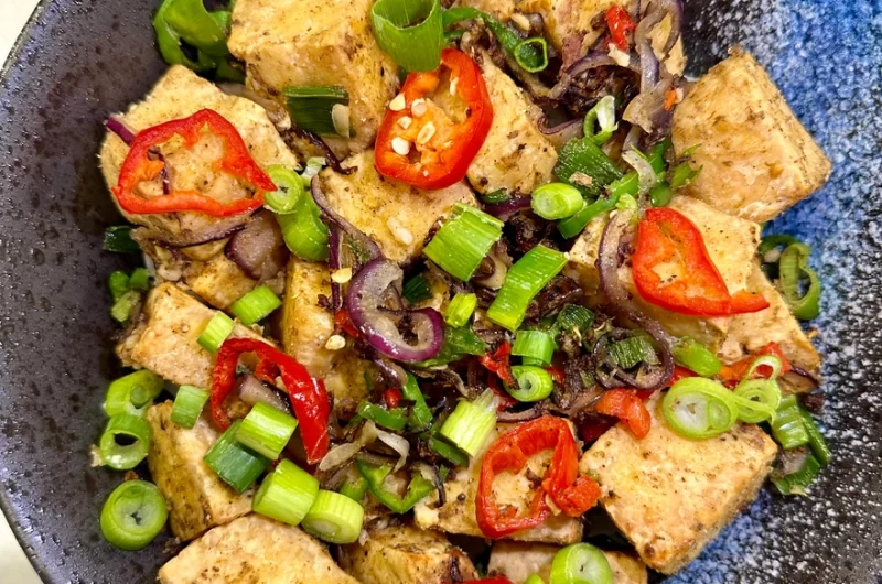 Air-Fried Salt and Pepper Tofu