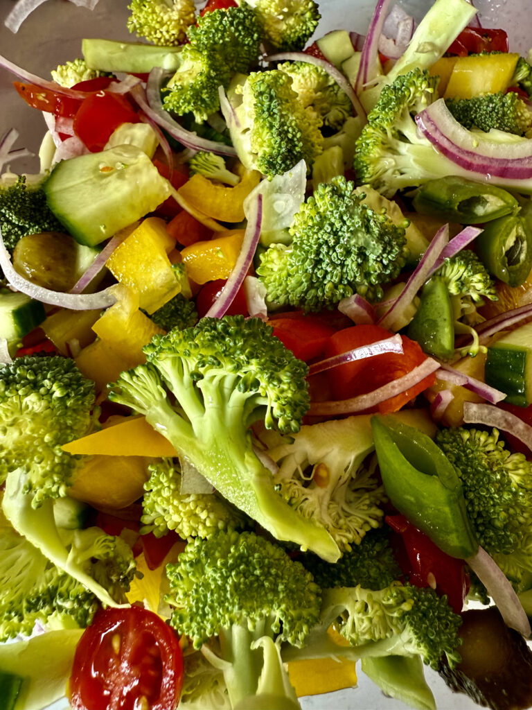 Turkish-Inspired Salad with Roasted Chickpeas and Honey-Vinegar Dressing
